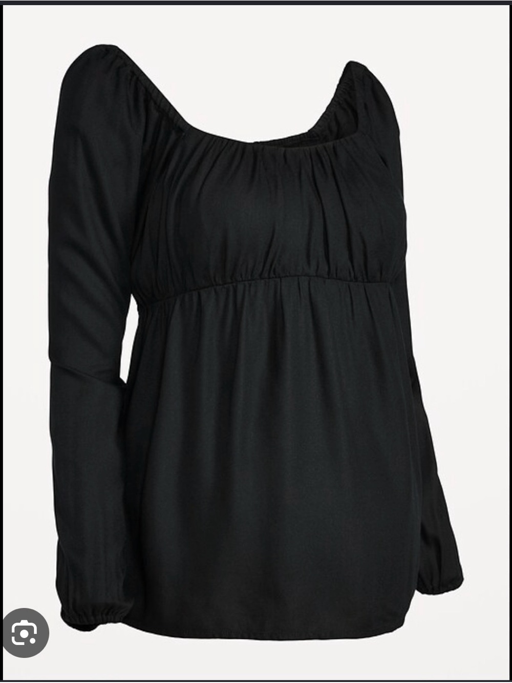 Maternity Square Neck Smocked Top